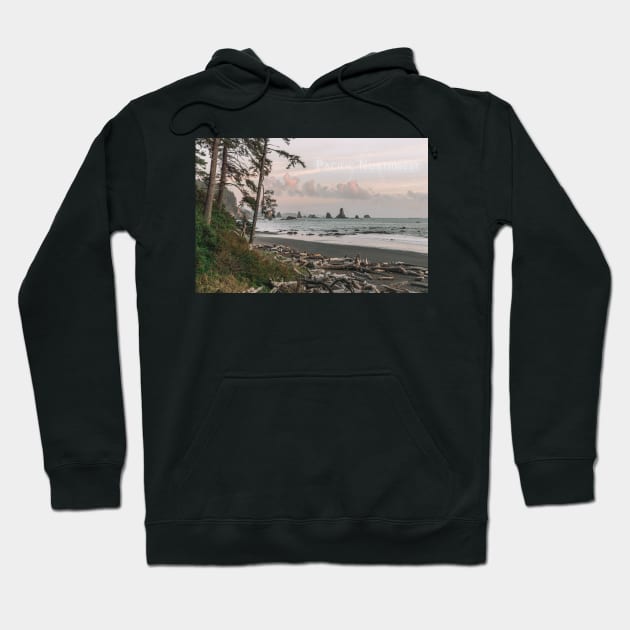 Pacific Northwest Beach Coast Hoodie by Robtography